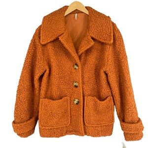 Free People So Soft Teddy Bear Peacoat – Women’s Small, NWT, Cozy Lined